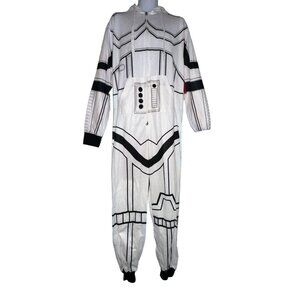 READ NWT Disney Star Wars Clone Trooper Pajamas Mens L Fleece Costume One Piece